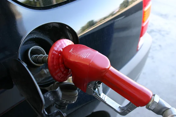 Tryska benzinové pumpy Stock Obrázky