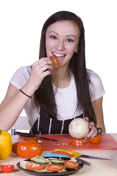 Adolescent mignon Préparation des aliments Image En Vente