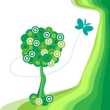 The Background abstract tree. clipart