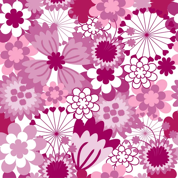 Le fond floral sans couture . — Image vectorielle