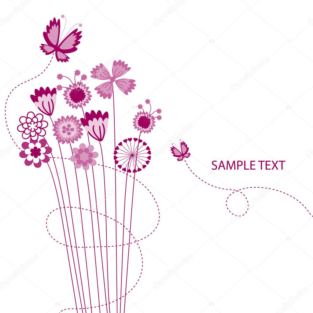 The Abstract floral background.