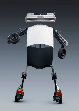 Oto yedek parça yapılan robot