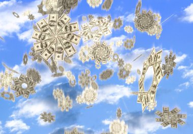 Money Falling From the Sky clipart