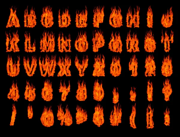 Brennendes Alphabet 1 — Stockfoto