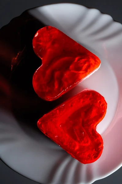 Lovely Heart-Shaped Cakes — Stock Photo, Image