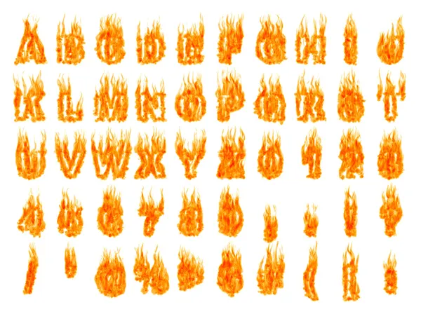 Alev alev yanan alfabe 1 — Stok fotoğraf