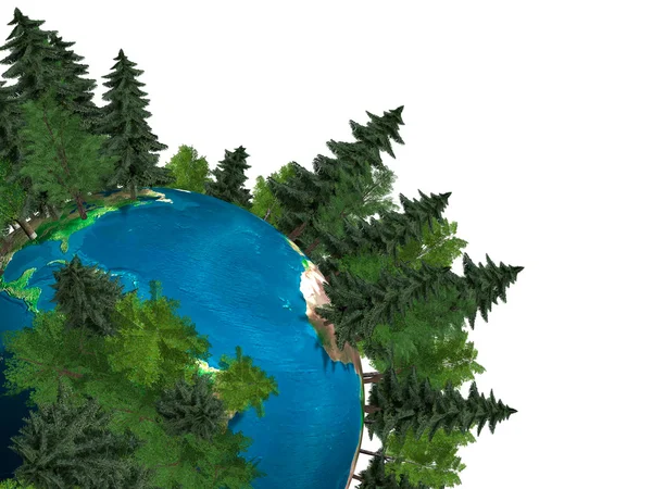 Grüner Planet Erde — Stockfoto