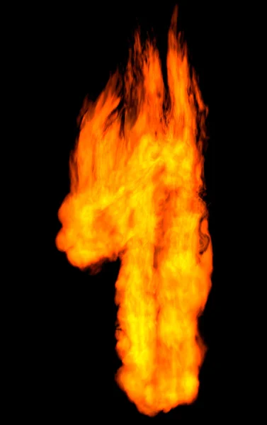 Burning number one — Stock Photo, Image