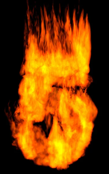 Brennende Nummer fünf — Stockfoto