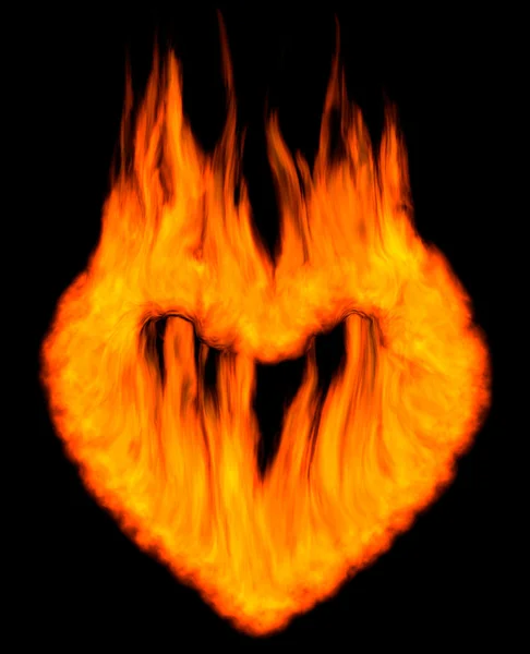 불타는 심 혼 상징 — 스톡 사진