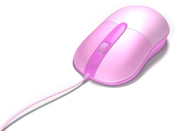 粉色鼠标 — 图库照片