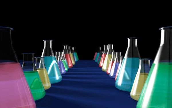 Chemistry Flasks — Stock Photo, Image