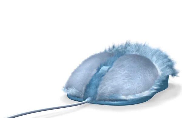 毛茸茸的电脑鼠标 免版税图库图片