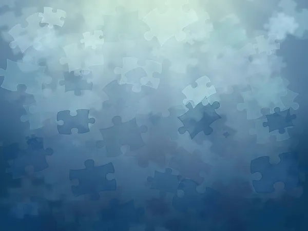 Sfondo puzzle blu — Foto Stock