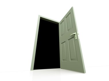 Opened door clipart