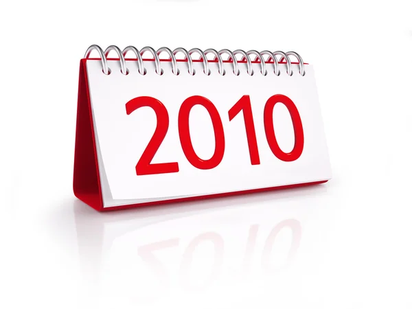 Календарь с датой Нового 2010 года — стоковое фото