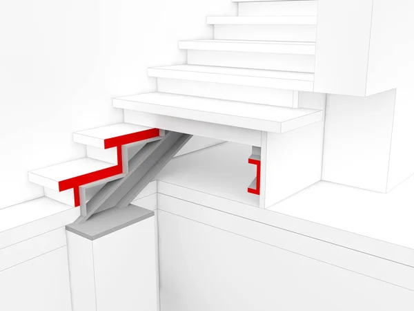 Строительство лестниц — стоковое фото
