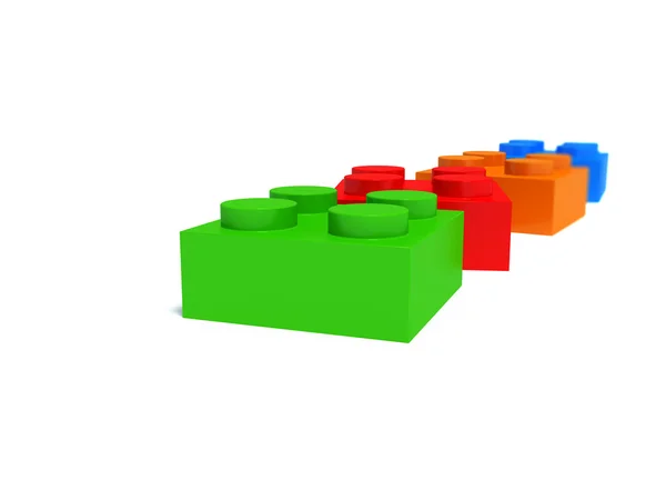 Peças coloridas de brinquedo — Fotografia de Stock