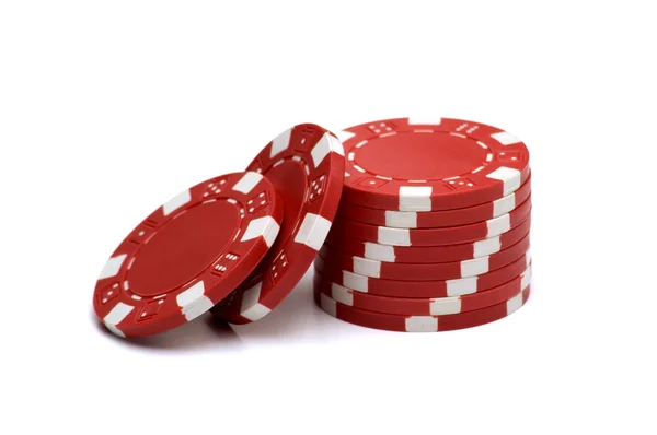 红色扑克筹码 免版税图库照片