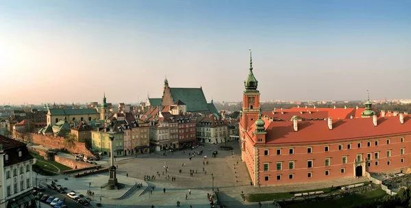 在华沙，波兰城堡广场 图库图片