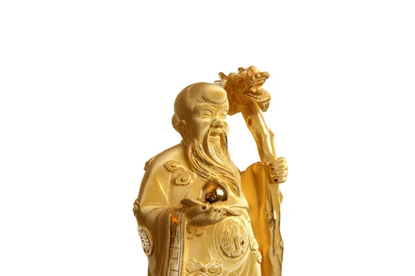 Figura del monaco cinese d'oro — Foto Stock