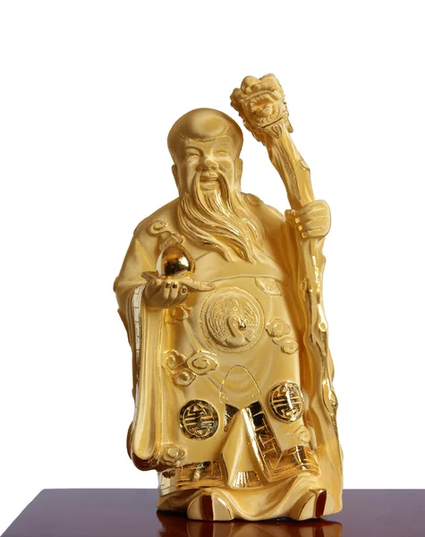 Figurera av den kinesiska munken guld — Stockfoto