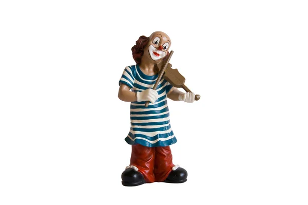 Изолированная фигурка клоуна — стоковое фото