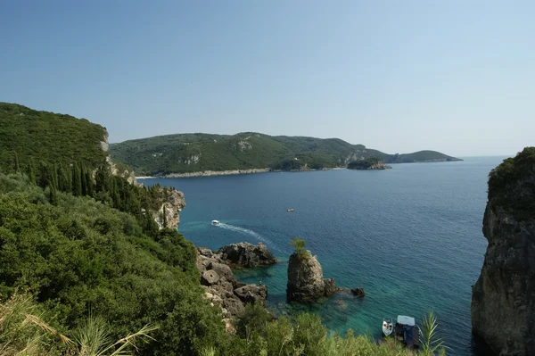 Paleokastritsa, ön Korfu, Joniska havet — Stockfoto