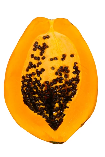 Половина плодов папайи — стоковое фото