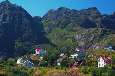 Settlement on the Lofoten Islands clipart