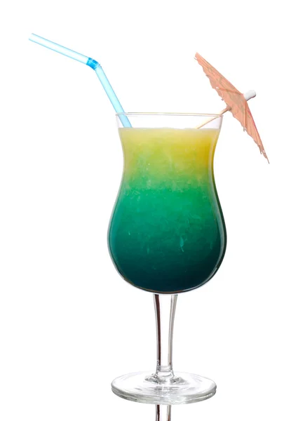 Blue Curacao and Orange Juice — Stock Photo, Image