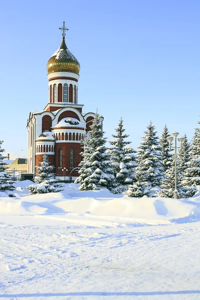 Stock image Church in the winter forest