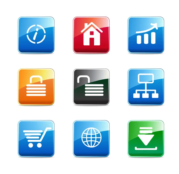 Conjunto de ícones de E-commerce — Fotografia de Stock