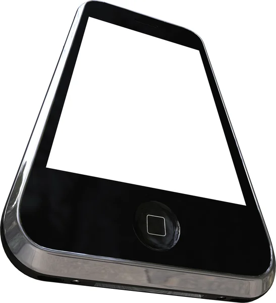 3D cep telefonu beyaz 5 izole Stok Resim