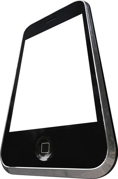 Téléphone portable 3D isolé sur blanc Photos De Stock Libres De Droits