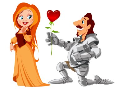 Princess and Knight clipart