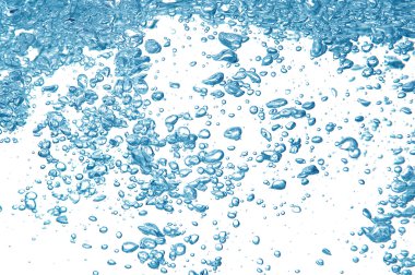 Bubbles in a blue water clipart