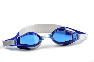 Blue swim goggles clipart