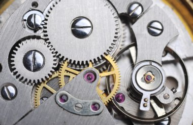 Watch gears close up clipart