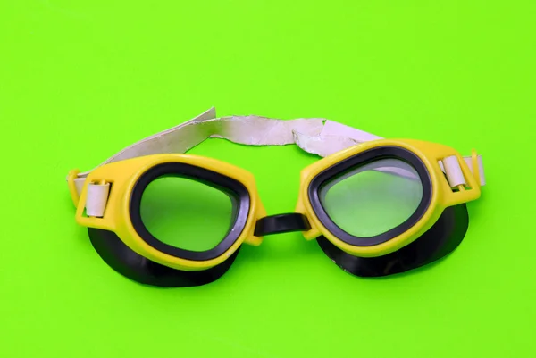 Sarı Yüzme gözlüğü — Stok fotoğraf