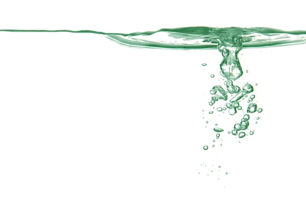 Yeşil su kabarcıkları — Stok fotoğraf