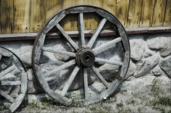 Old wooden wheels — Stock Photo, Image