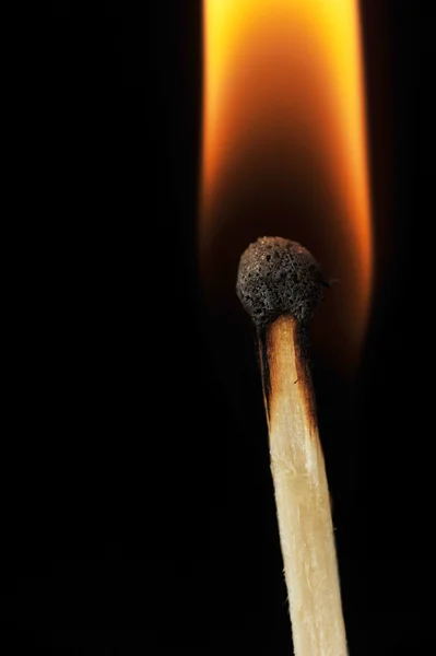 Matchstick φλόγα — Φωτογραφία Αρχείου
