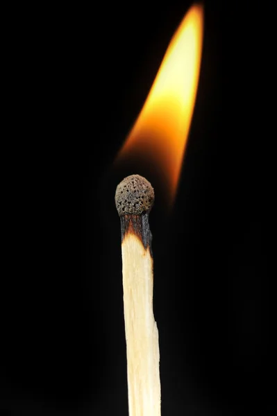 Matchstick płomień — Zdjęcie stockowe
