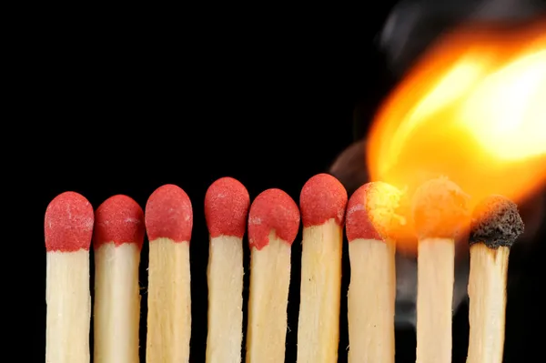 Row of matches — Stock Photo, Image