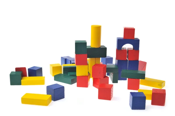 Blocchi di giocattoli in legno — Foto Stock