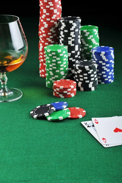 Ital és a kártyázás — Stock Fotó