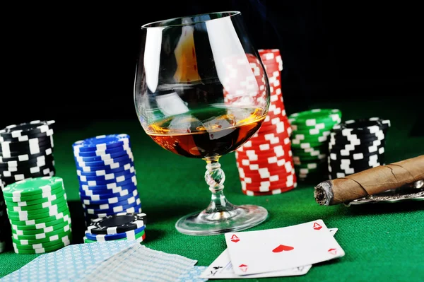 Ital és a kártyázás — Stock Fotó