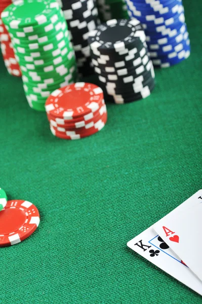 Fichas para jogos de azar e cartas — Fotografia de Stock