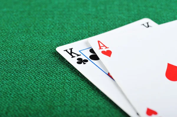 Stock image Black jack on green